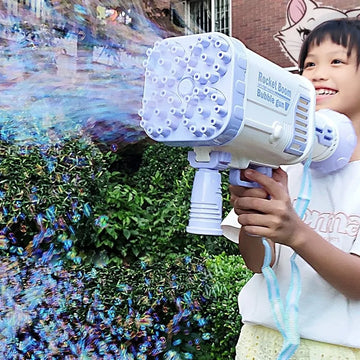 Safe & Portable Electric Bubble Gun โ Endless Bubble Fun!